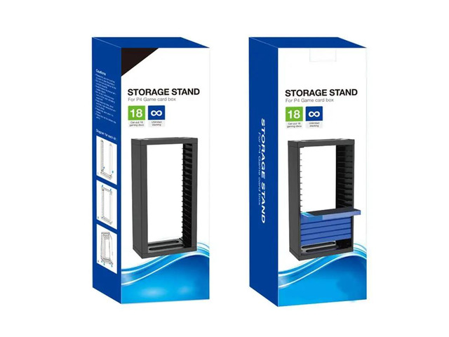 For Multifunctional Disic Storage Tower Games Discs Holder Vertical Stand 18 Game Disks Accessories