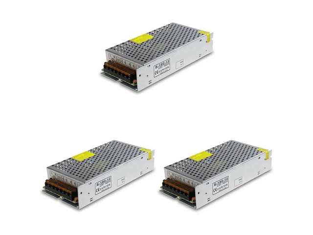 3X DC 12V 15A 180W Power Supply Transformer Switch AC 110V / 220V To DC 12V 20Amp Switching Adapter Converter LED(15