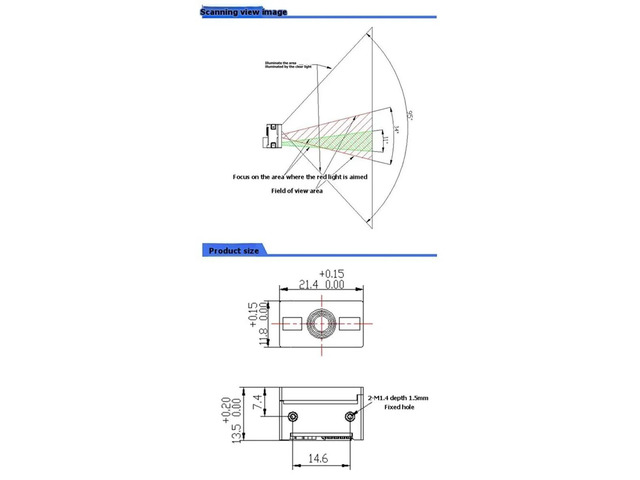 GM65S 1D 2D QR Code Image Identification Module Scanning Embedded Reader Board with Cable