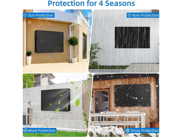 Outdoor TV Cover 60 to 65 Inch Weatherproof,600D Waterproof Full Protection TV Outdoor Covers for Outside Flat Screen TV
