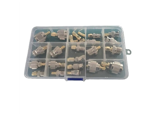 24PCS SMA Coaxial Adapter Kit SMA M/F to TNC UHF BNC N F Coax Cable Connector Radio Antenna Converter Set