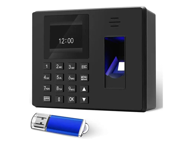Fingerprint Clock Finger Scanning And PIN Punch In One, No Monthly Fee Deduction Lunch Time Editor Lacks Punch
