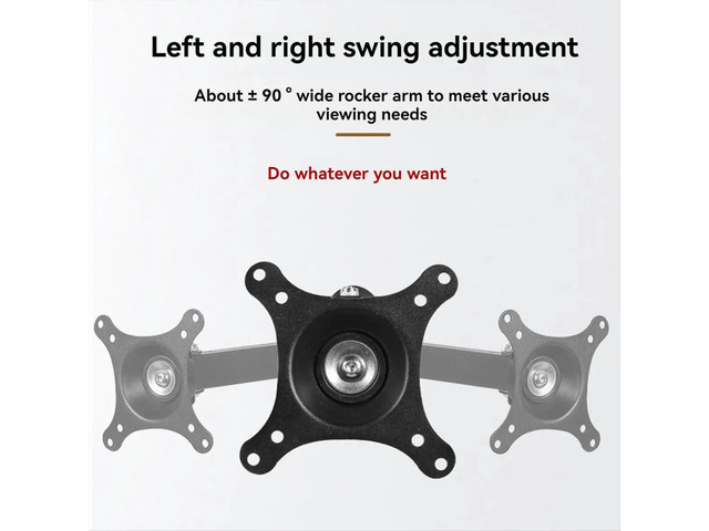 Monitor Wall Mount, Adjustable Screen Bracket for 14-27Inches Universal Retractable TV Mounts