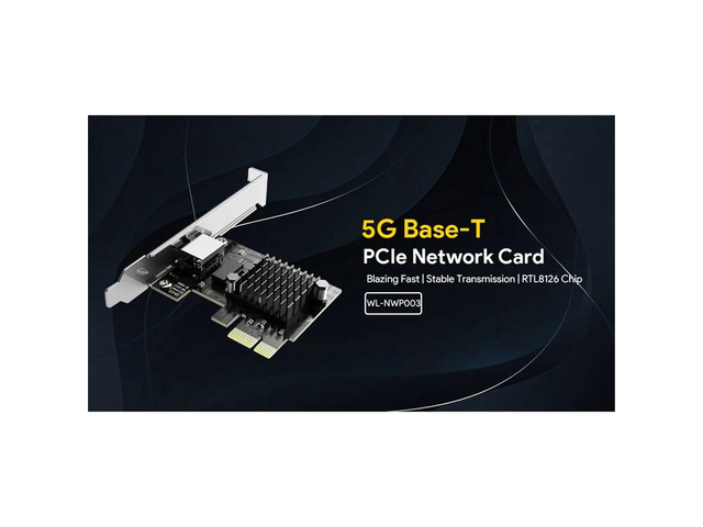 5Gbps PCIE Network Card Ethernet Adapter RTL8126 Chip Supports Wake on LAN & PXE Boot for Win10/11