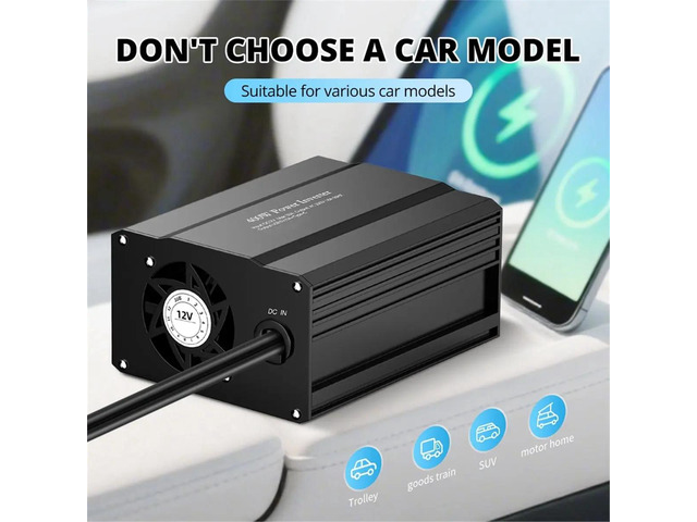 DC12V to AC 220V 50HZ Modified Wave Inverter Solar Car Power 400W Voltage Converter TYPE-C USB EU