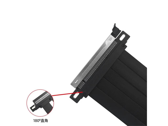 PCIE 4.0 X16 Adapter Graphics Card Extension Riser Cable 90 Degree for GPU Gold Finger PCI-Express for Server Computer