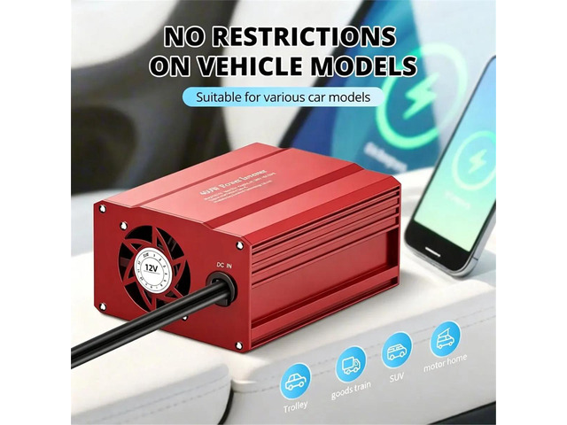 DC12V to AC 220V 50HZ Modified Wave Inverter Solar Car Power 400W Voltage Converter TYPE-C USB EU