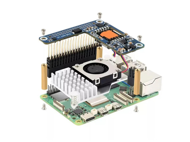 For 5 PoE+ HAT for 5 CM5 PoE+ HAT Ethernet Expansion Board 5V/5A Output Fit for Official Case