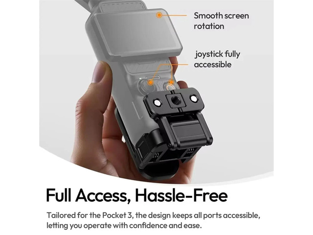 PK16 Magnetic Quick Release Base for Pocket 3 1/4' Screw 270° Adjustable Action Cameras Holder