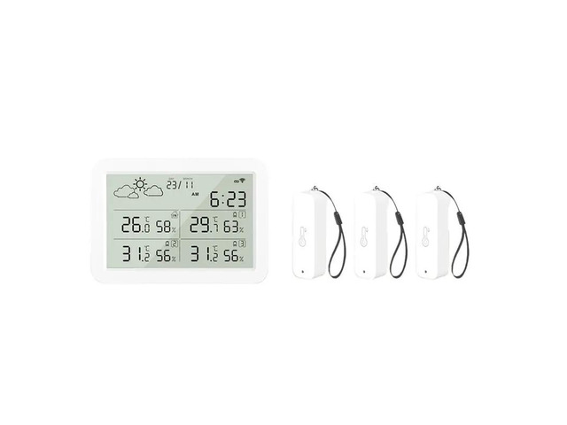 Tuya LCD Smart Weather Station Sensor For Weather Forecast Smart Linkage Temper Humidity Calibration/Alarm
