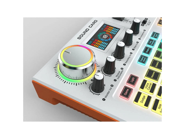 External Live Sound Card, Audio Mixer Board, for Live Streaming Music Recording Karaoke Singing Gaming Y300