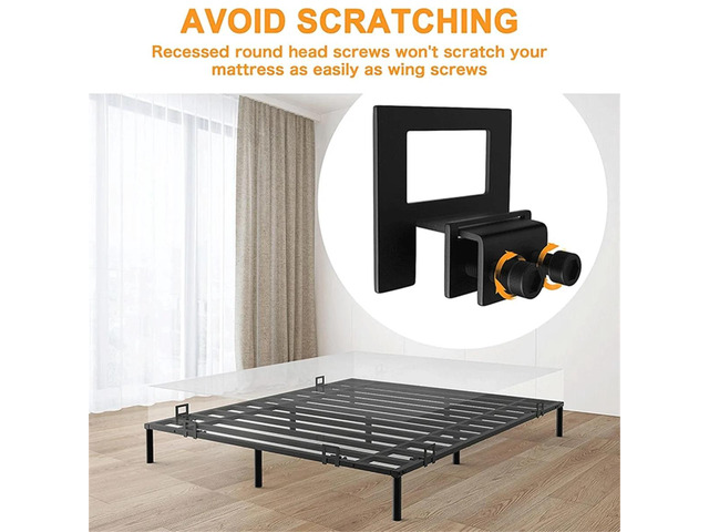 Non Slip Mattress Gaskets for Bed Frame, 6 Pcs Mattress Holder in Place Gripper, Anti-Slip Baffle Fit for Metal