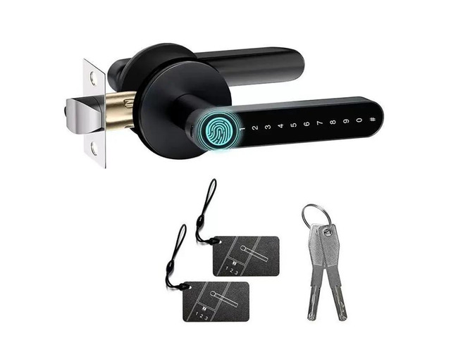 Keyless Entry Door Locks With Handle, Fingerprint Door Lock For Bedroom, APP Controlled Wireles Smart Door Lock
