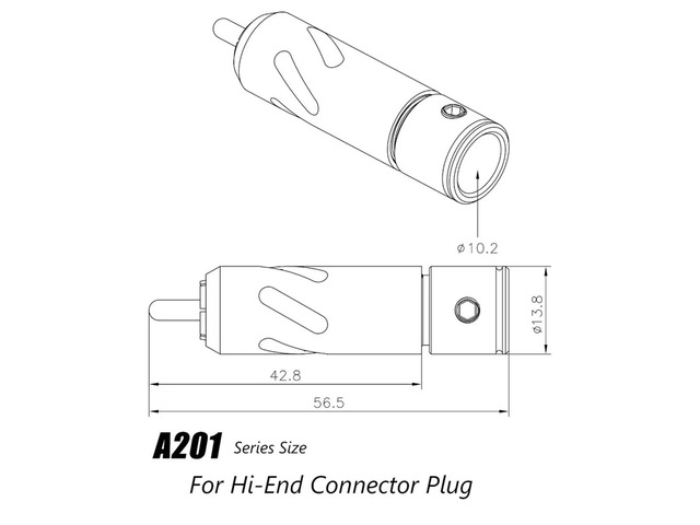 Pure Copper Connector Plug Speaker Terminal for HiFi Audio Speaker Signal Cable DIY Amplifier Subwoofer R201G