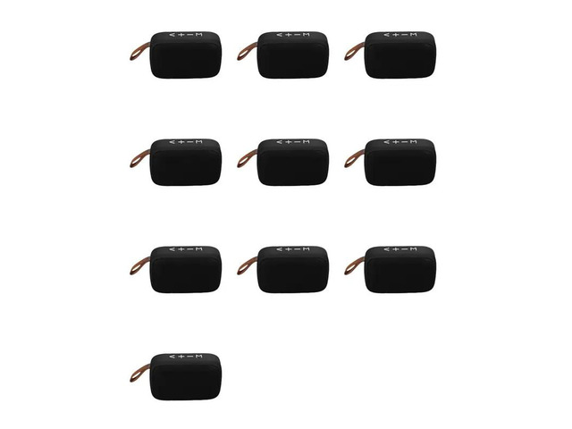 10X Speakers Outdoor Bluetooth Mini Loudspeaker Column 3D Stereo Music Player Hifi Sound Box Black