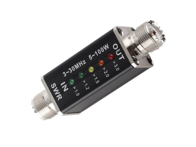 3-30 MHz Shortwave SWR Indicator (Max. Power: 100W) - Powered Via Connector