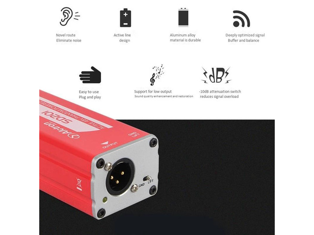 SD201 Active DI Box Impedance Transformation DIBOX Professional Stage Effects Direct Connect Box