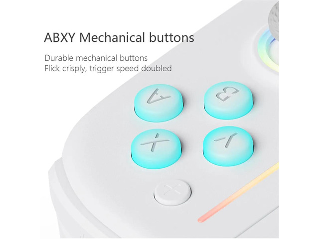 Gamepad for Switch IOS Android PC Bluetooth Controller with Hall Joystick 6- Motion Sensing A