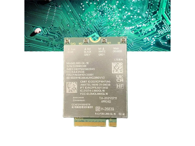 L860-16 4G Module Kit 5W10V25861 for T14 T14s L14 L15 P14S P15V X13 Yoga Gen3 X1 Nano Gen2 T16 P16S Gen1