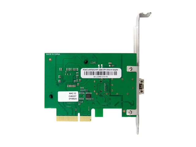 PCIe 4.0 X4 10G + Network Card RTL8127ATF Single Port Fiber Ethernet Adapter for NAS Server Win10/11