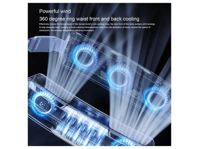 Ice Belt Fan Smart Hanging Waist Fan Mini Usb Cooling Ice Outdoor Sport Fan Small Fan Summer Cooler