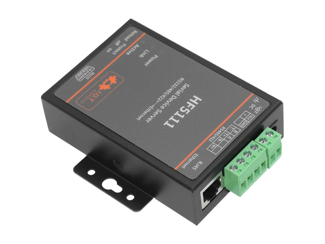 Serial Port RS232 RS485 RS422 to Ethernet Server Converter HF5111 IOT Device Support Modbus US Plug
