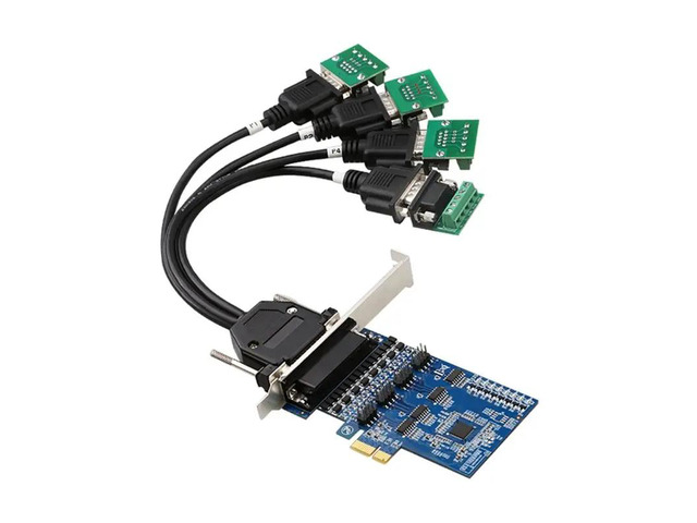 PCI-E to RS485/422 Expansion Card Industrial-Grade Serial Card Converter with Voltage Suppression Protector,2 Ports