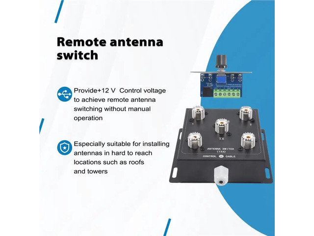 Coaxial Remote Antenna Switch 1.8Mhz-60Mhz 500W PEP Forhigh-Power Transmission Scenarios Radio Stations Andamateur R