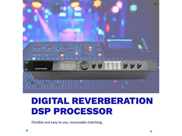 Professional Digital Reverberation Multi Effect Processor Audio Processor Equalizer US PLUG