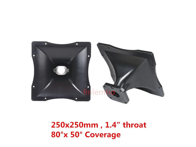 2PC DJ Tweeter Speaker Horn 250*250 1.4 Inch Throat Car HiFi For Home Theater Karaoke Professional Audio Mixer Public Address