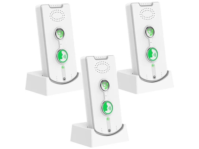 Rechargeable 3-Pack 2-Way Intercom System For Home, For House Use Featuring Adjustable Volume And Ringtones W