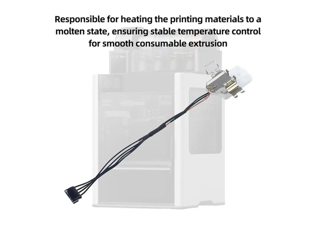 Right and Left Hotend Heating Assembly for H2D Smooth Filament Extrusion and for H2D 3D Printer Parts