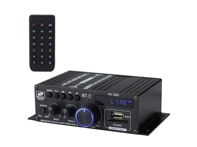 Ak380 800W 12V Power Amplifier Bluetooth Stereo Home Car BASS Audio Amp Music Player Car Speaker Class D FM USB/SD S