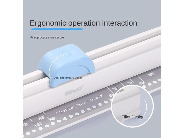 30 Holes Punchersliding Light Duty Paper Punch A4 B5 A5 A6 B6 A7 B7 Large Capacity 5 Sheets Hole Punch Paper Punch