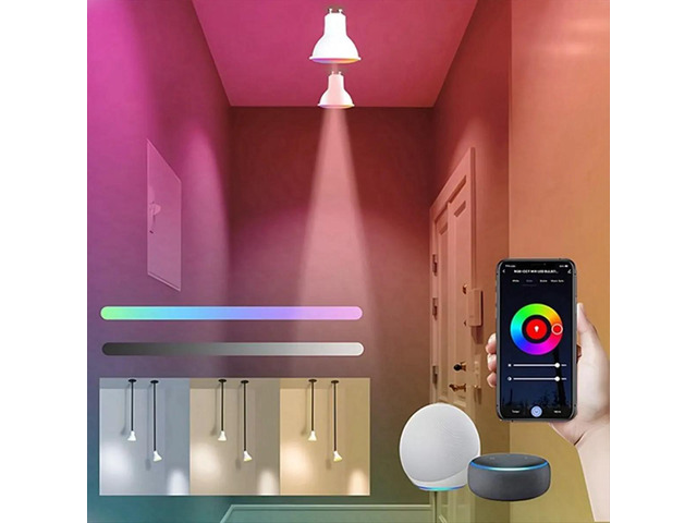 10PCS Tuya GU10 Smart LED Light Bulb Dimmable 6W 220V Smart Life App Control Spotlight Bulb Works with