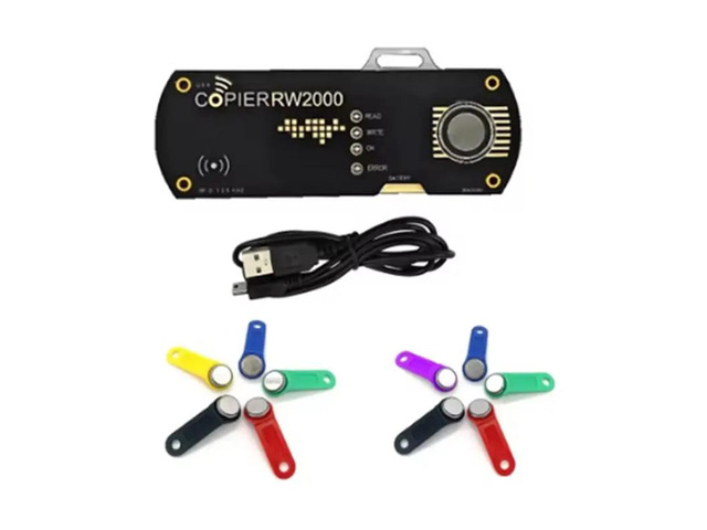 RFID Duplicator Copier Reader Writer TM RW2000& TM1990 Ibutton DS-1990A For 125Khz EM4305 EM4100 Key Tags Card Copying