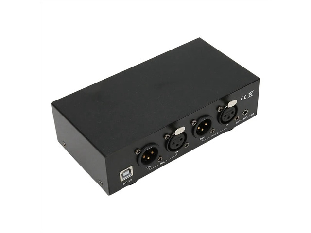 2 Channel 48V Phantom Power Supply, Universal Compact Phantom Power for Condenser Microphone Music Recording Equipment