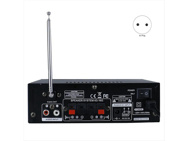 Amplifier Bt 298 Pro Home Theater Amplifier Karaoke Dual Channel Stereo Bluetooth 5.0 Maximum 800W Upgrade EU Plug
