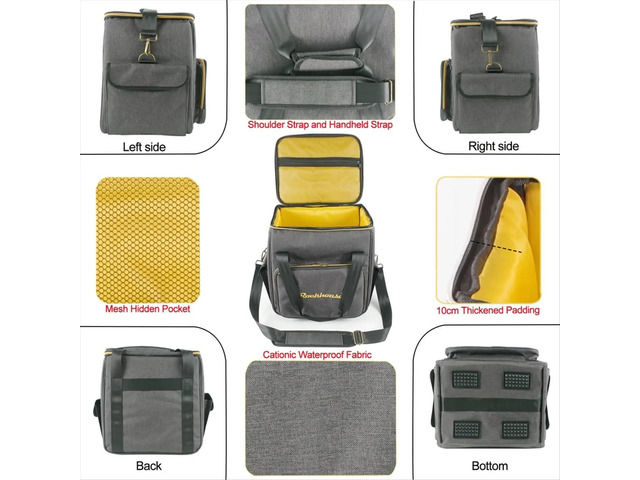 Vinyl Records Carrying Bag for 12inch Vinyl Records LP Vinyl Record Storage Bag Holds Up to 45 Vinyl Albums