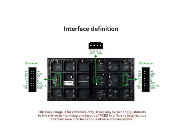 P4 LED Matrix Panel RGB Full-Color LED Display Module 80x40 Pixels 1/20 Scan HUB75 Interfaces for DIY Screen Billboards