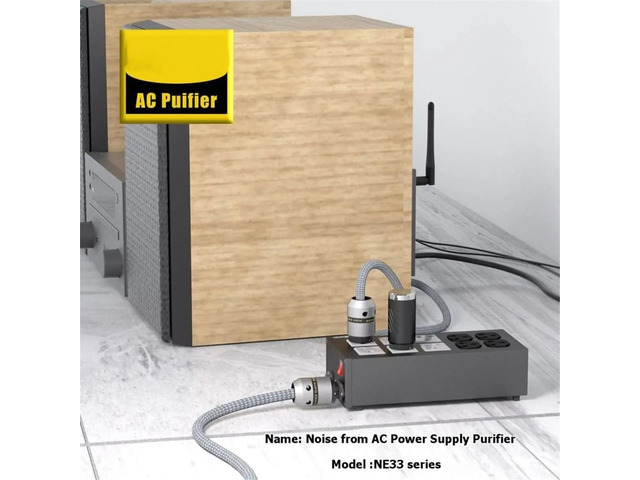 Hifi Audio Power Filter Power Noise Absorber Anti Thunder Filter Alternating Current Power Filter EU Plug