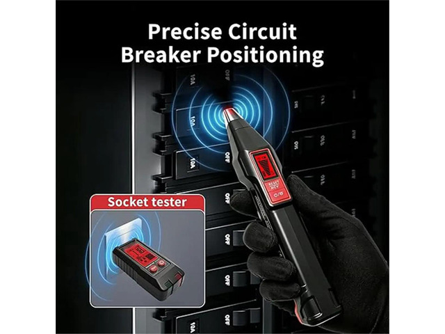 Circuit Breaker Finder Kit, Circuit Breaker Tester with LCD Display, GFCI Outlet Tester, Circuit Tracing Tool US Plug
