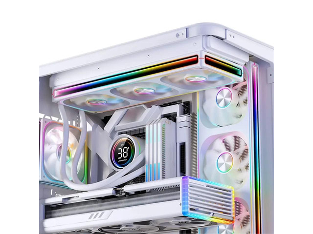 -360 Case Cooling Fan ARGB 12cm Connected Building Block Fan PWM Silent Chassis Fans Black