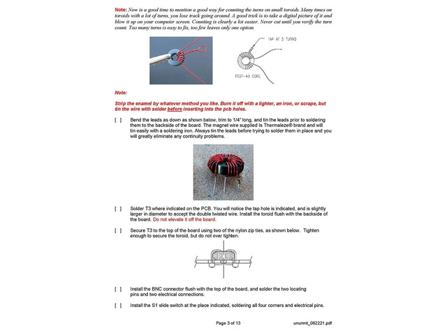 QRPGuys 40M-10M UnUnTenna Plus Antenna Tunable Long Wire Antenna(DIY Kit)