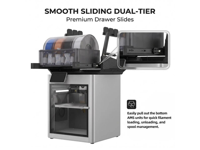 V2.1 Lift Rack for X1/P1 P2/X2 H2D/H2S/H2C / Pro/ HT 3D Printer Upgraded Parts for