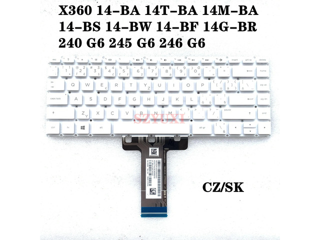 CZ/SK laptop keyboard ForPavilion X360 14-BA 14T-BA 14M-BA 14-BS 14-BW 14-BF 14G-BR 240 G6 245 G6 246 G6
