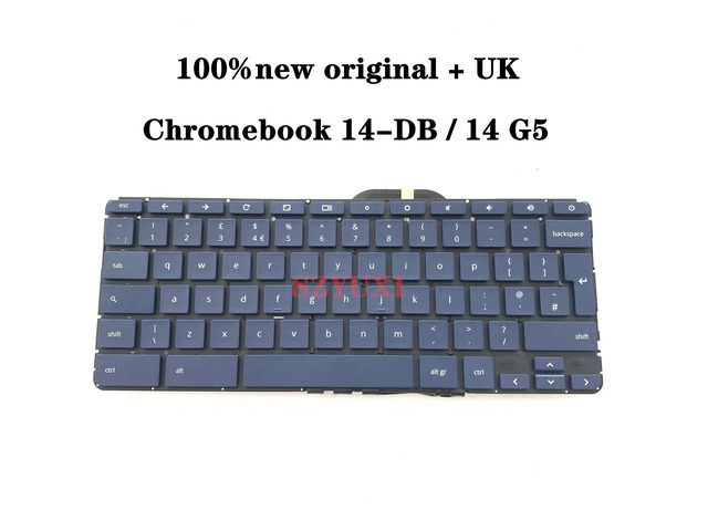 100%UK laptop keyboard ForChromebook 14-DB 14A G5 NSK-XL4SQ L46013-031