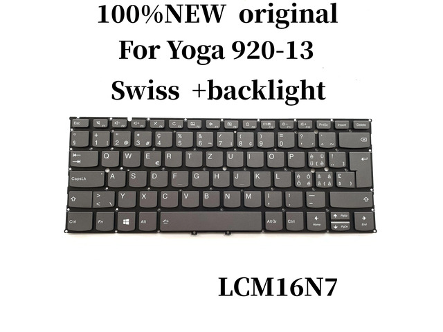 100%Swiss For yoga 920 920-13 laptop keyboard backlight LCM16N7 PK1314U1A26 PK1314U1A00