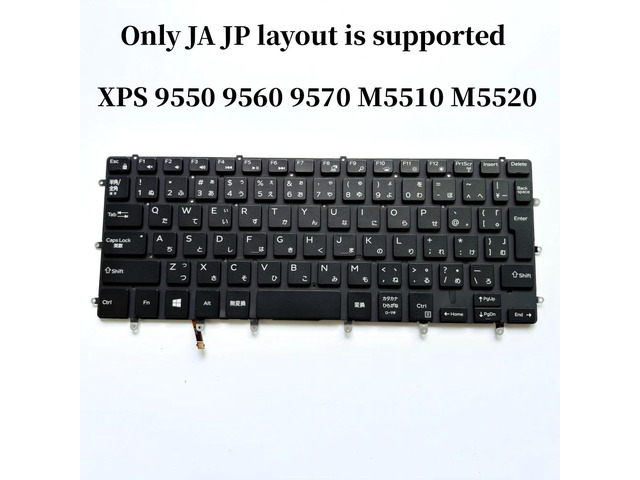 100%JP JA For XPS 9550 9560 9570 M5510 M5520 7568 7558 laptop keyboard backlight GHRGW 0GHRGW