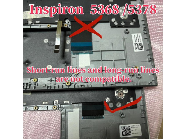 100%US English For Inspiron 5368 5378 laptop keyboard Palmrest Assembly No-backlight JCHV0 0JCHV0